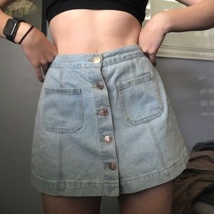 Light Wash Jean Skirt